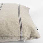 Galway Stripe Charcoal Lumbar Cushion