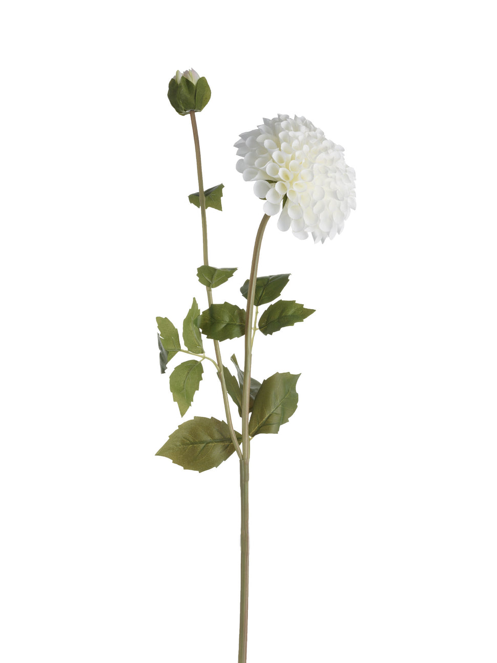 faux white dahlia stems