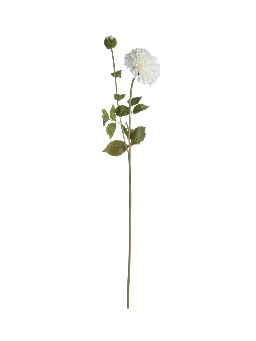 faux white dahlia stems