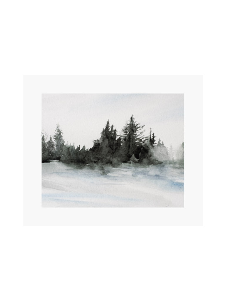 Evergreens in the Distance Art Print II
