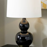 Gourd Black Gloss Lamp