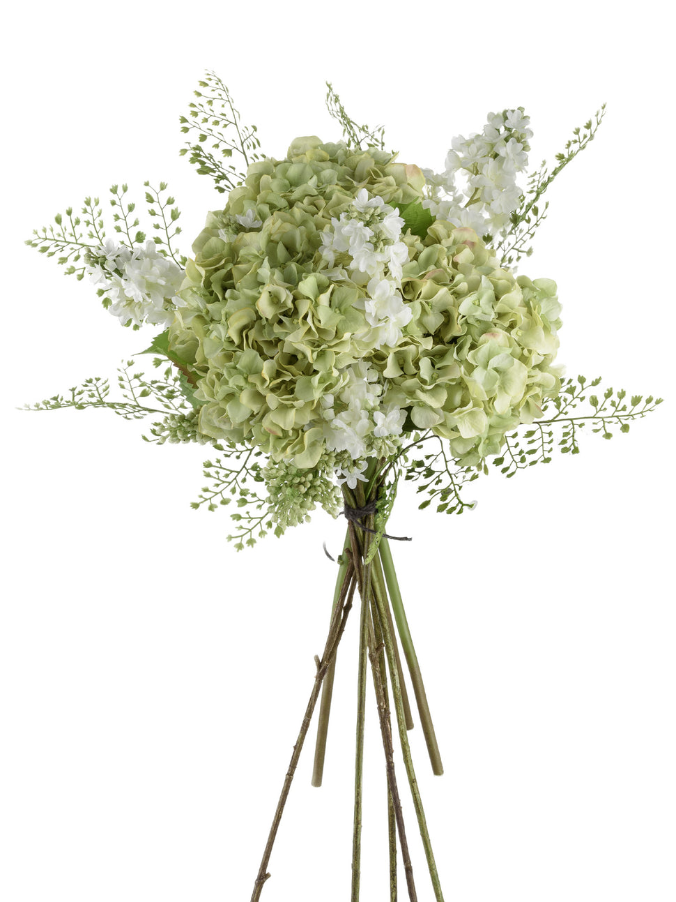 Green Hydrangea & White Lilac Arrangement