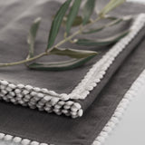 Charcoal Grey Linen Bobble Napkins