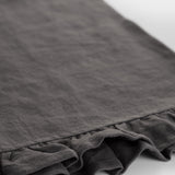 Ruffle Linen Tea Towel Charcoal Grey