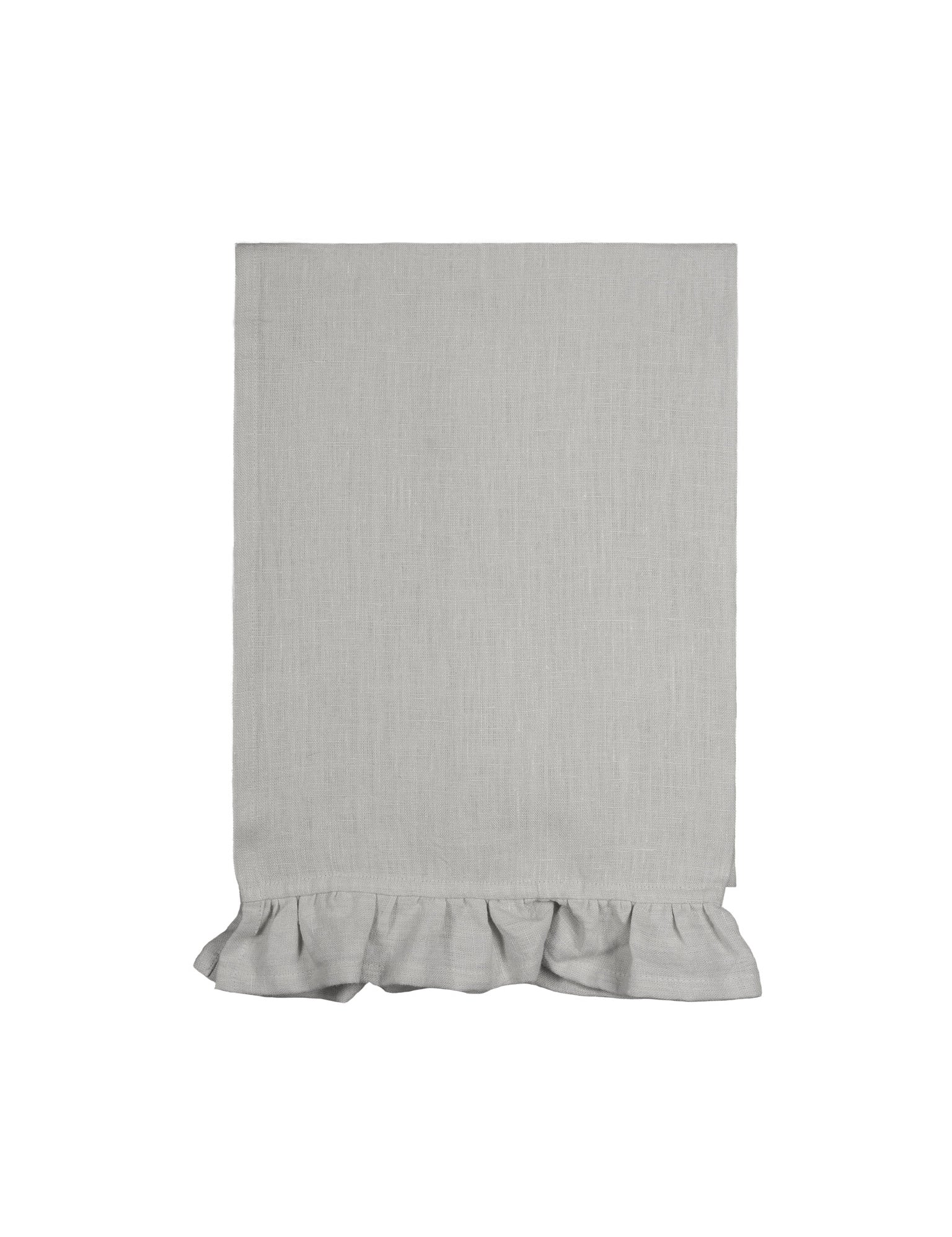 ruffle linen tea towel 