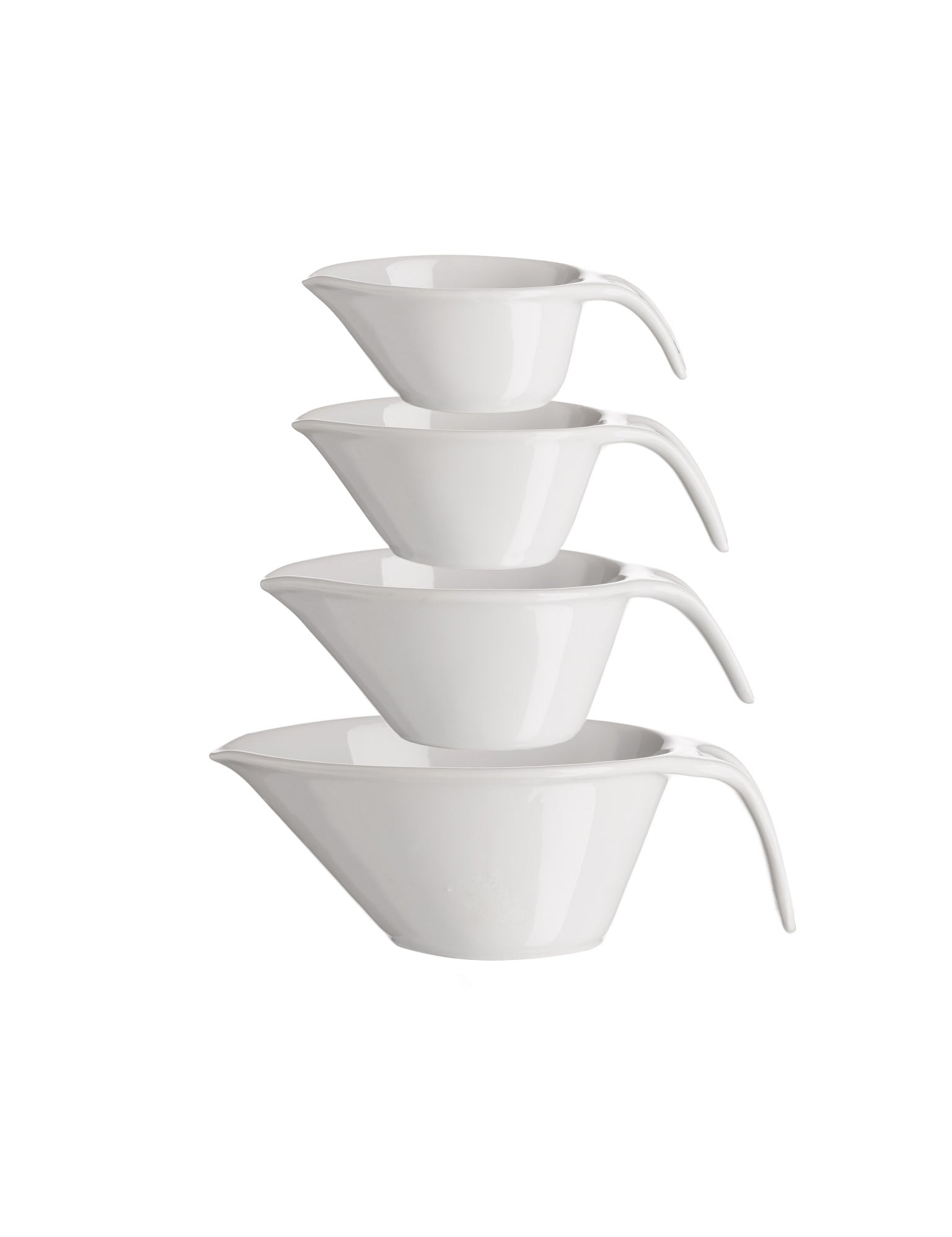 set of four porcelain measuring cups
