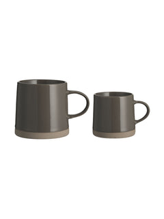 Dark mink ceramic mugs