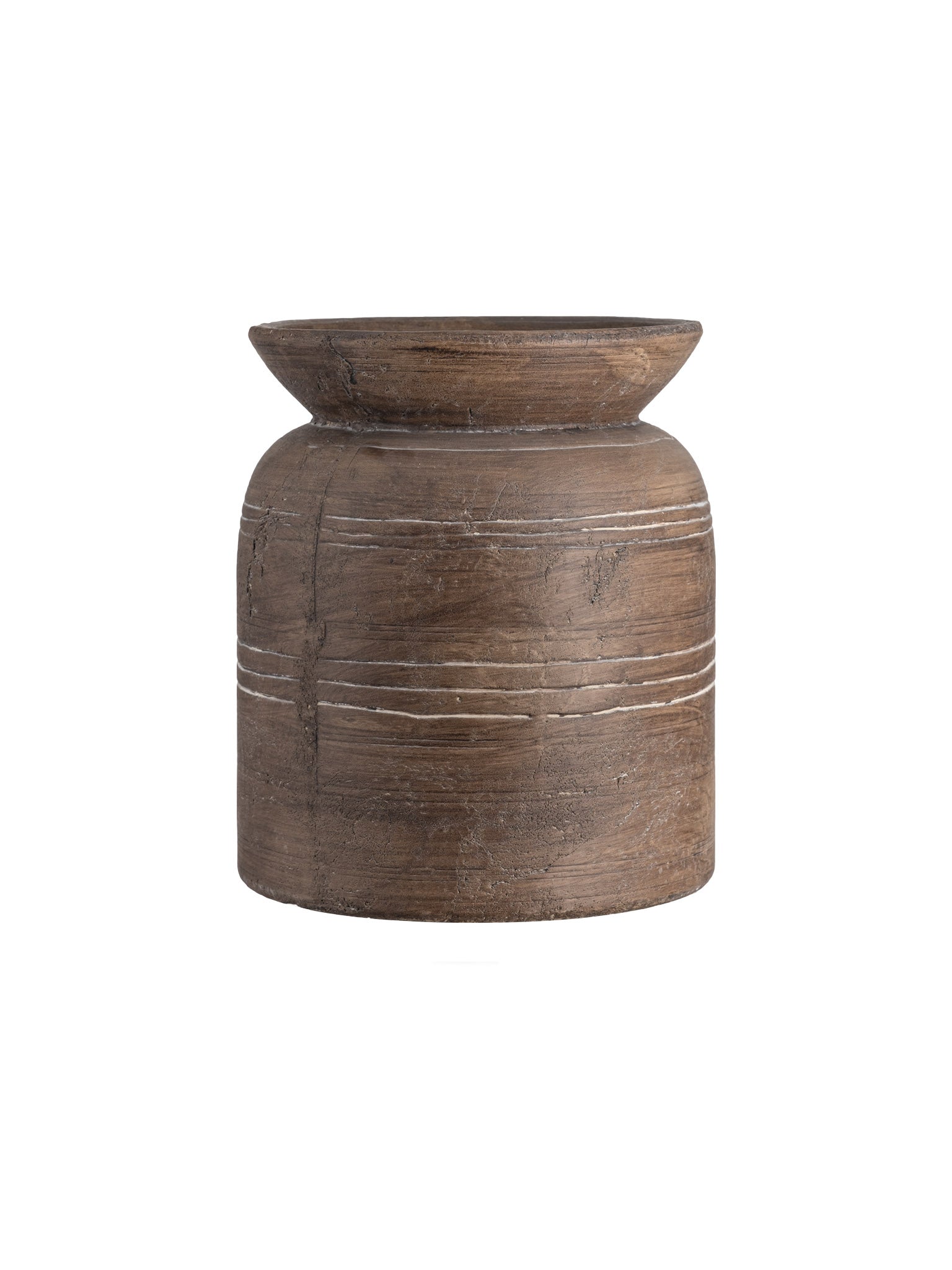 brown rustic vase