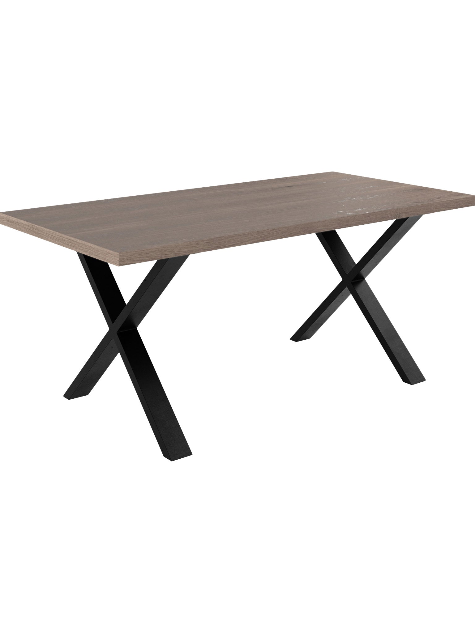 Rectangular Wooden Dining table with black metal legs