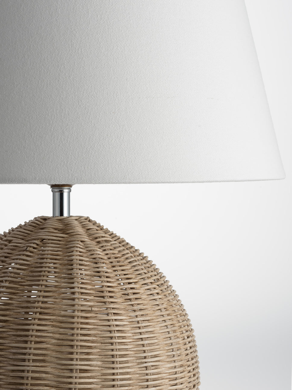 rattan lamp with white shade Hudson Home