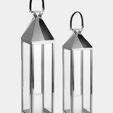 Stainless Steel Lantern - Shiny Nickel