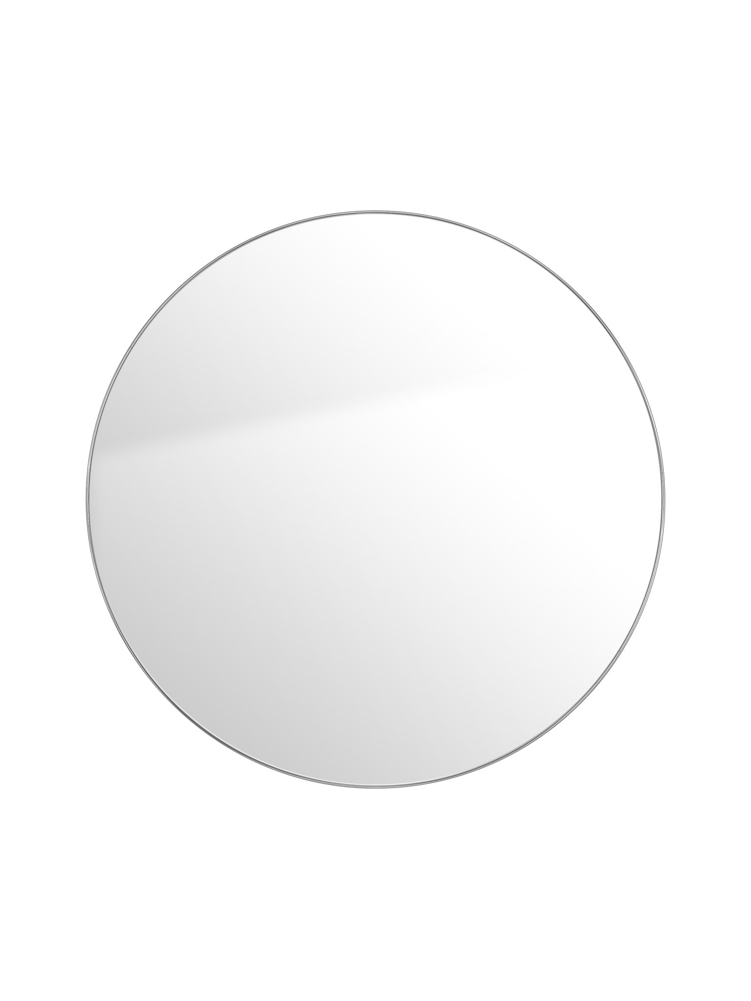 silver round mirror