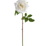 Faux White Rose Stem