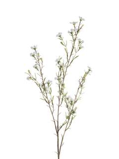 Faux White Wax Flower Stem