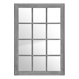 grey window pane mirror