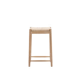 Farmhouse style oak and rope stool